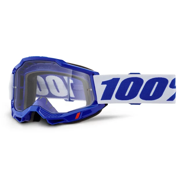 Motocross Goggles 100% Accuri 2 - Scranton Black, Clear Plexi - Blue, Clear Plexi