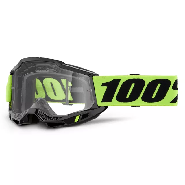 Motocross Goggles 100% Accuri 2 - Scranton Black, Clear Plexi
