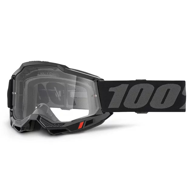 Motocross Goggles 100% Accuri 2 OTG - Black, Clear Plexi - Black, Clear Plexi