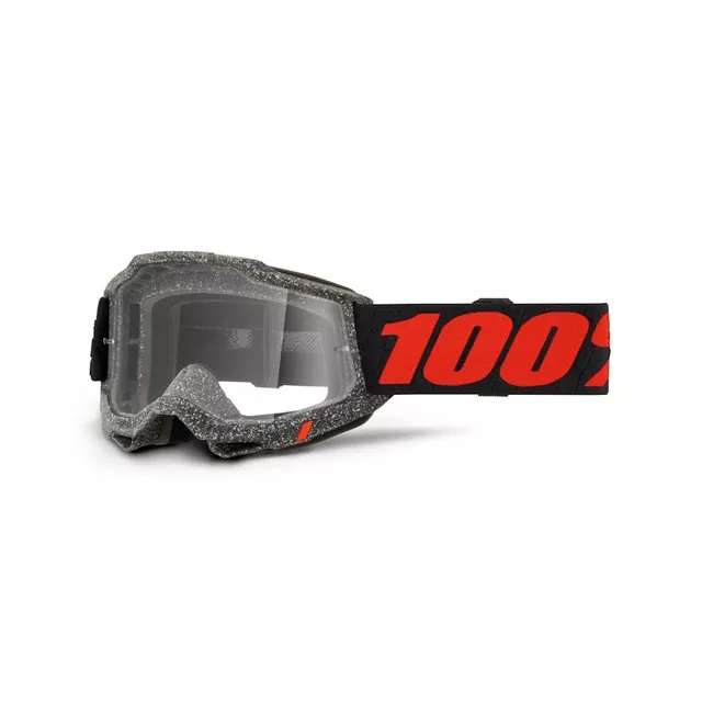 Motocross Goggles 100% Accuri 2 - Scranton Black, Clear Plexi - Huaraki černá, čiré plexi