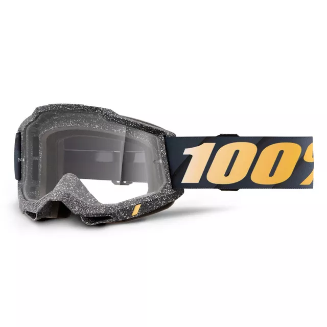 Motocross Goggles 100% Accuri 2 - Scranton Black, Clear Plexi - Risland černá, čiré plexi
