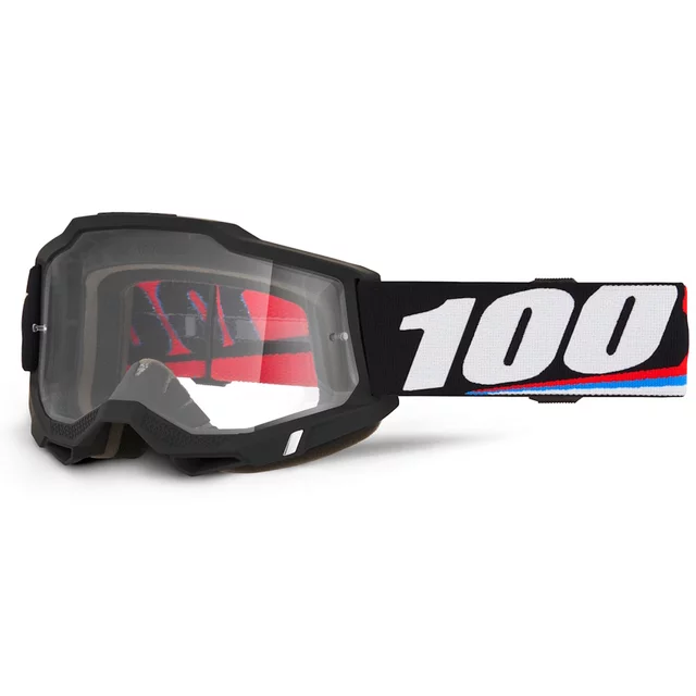 Motocross Goggles 100% Accuri 2 - Magnus černá, čiré plexi - Magnus černá, čiré plexi