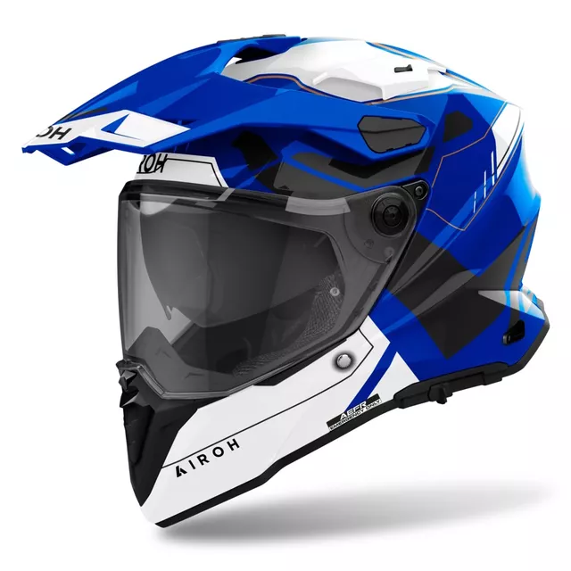 Motorcycle Helmet Airoh Commander 2 Reveal Glossy Blue