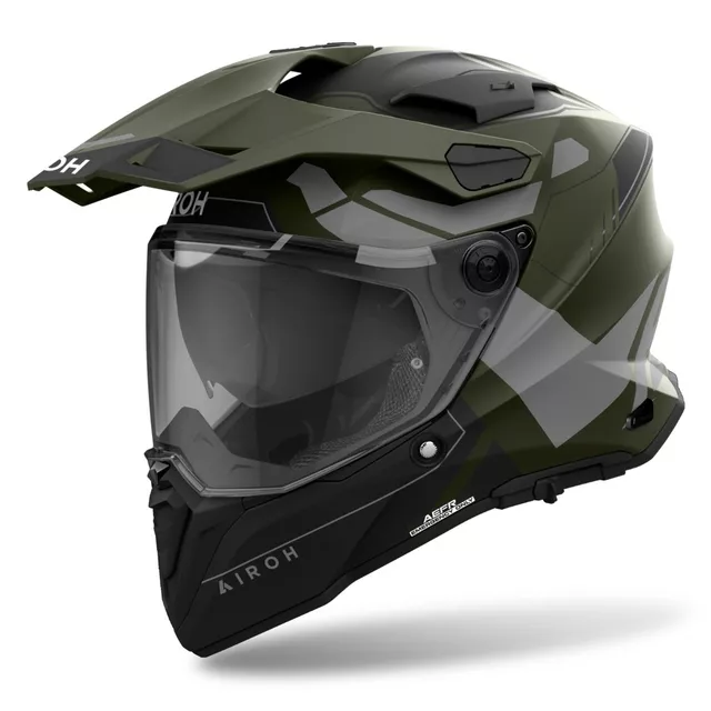 Motorcycle Helmet Airoh Commander 2 Reveal Matte Military Green