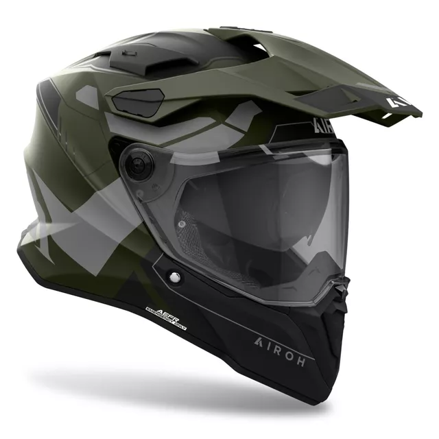 Motorcycle Helmet Airoh Commander 2 Reveal Matte Military Green