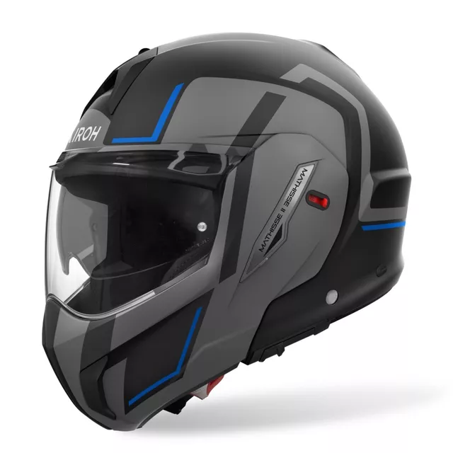 Flip-Up Motorcycle Helmet AIROH MATHISSE 2 Genius P/J Matte Blue