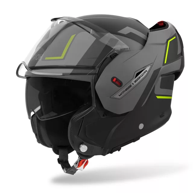 Flip-Up Motorcycle Helmet AIROH MATHISSE 2 Genius P/J Matte Yellow
