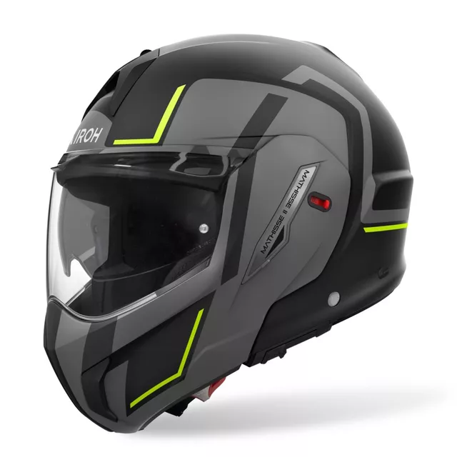 Flip-Up Motorcycle Helmet AIROH MATHISSE 2 Genius P/J Matte Yellow
