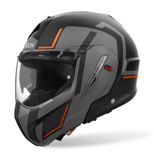 Flip-Up Motorcycle Helmet AIROH MATHISSE 2 Genius P/J Matte Orange