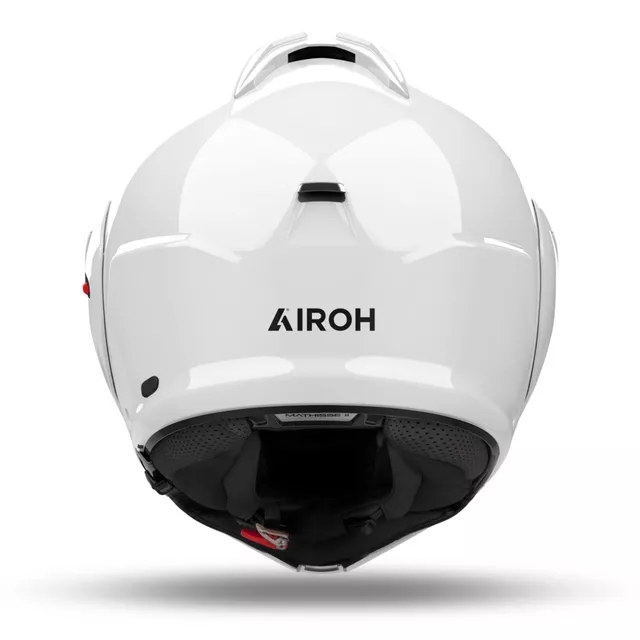 Flip-Up Motorcycle Helmet AIROH MATHISSE 2 Color P/J Glossy White