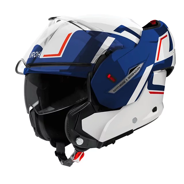 Flip-Up Motorcycle Helmet AIROH MATHISSE 2 Genius P/J Glossy Blue-Red