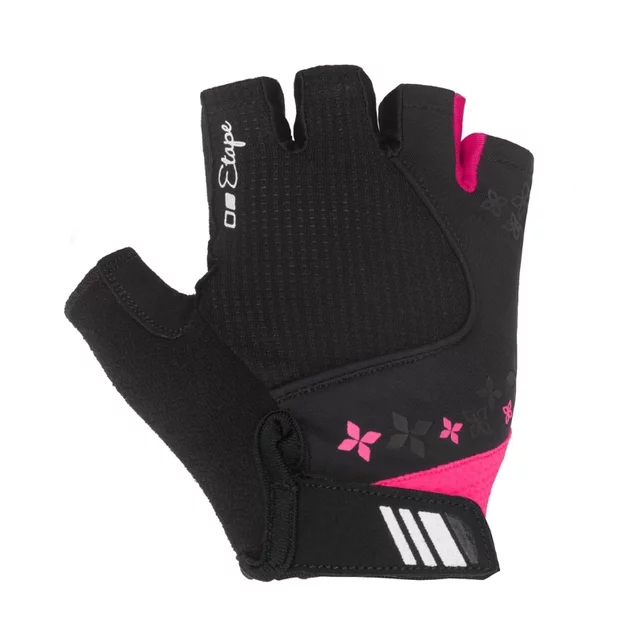 Women’s Cycling Gloves Etape Ambra - Black/White - Black/Pink
