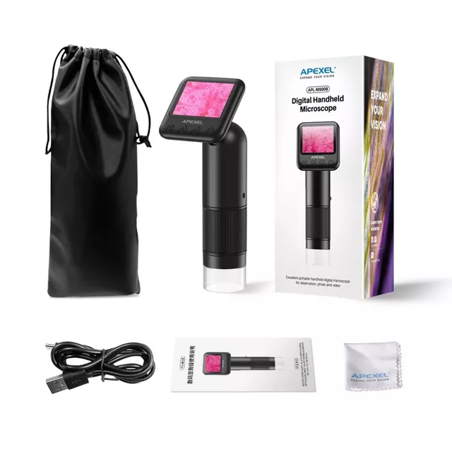 400x–800x Digital Microscope w/ LCD Display Apexel