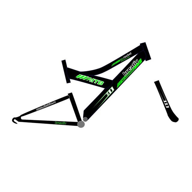 Junior bike DHS Kreativ 2441 - model 2011 - Black-Green