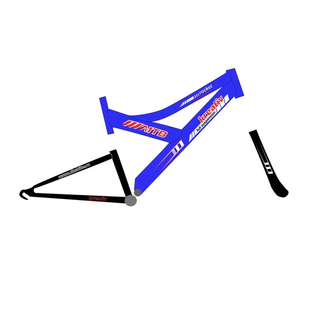 Junior bike DHS Kreativ 2441 - model 2011 - Black-Blue