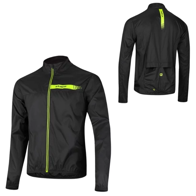 Men’s Windbreaker Etape Bora 2.0 - Black/Fluo Yellow - Black/Fluo Yellow
