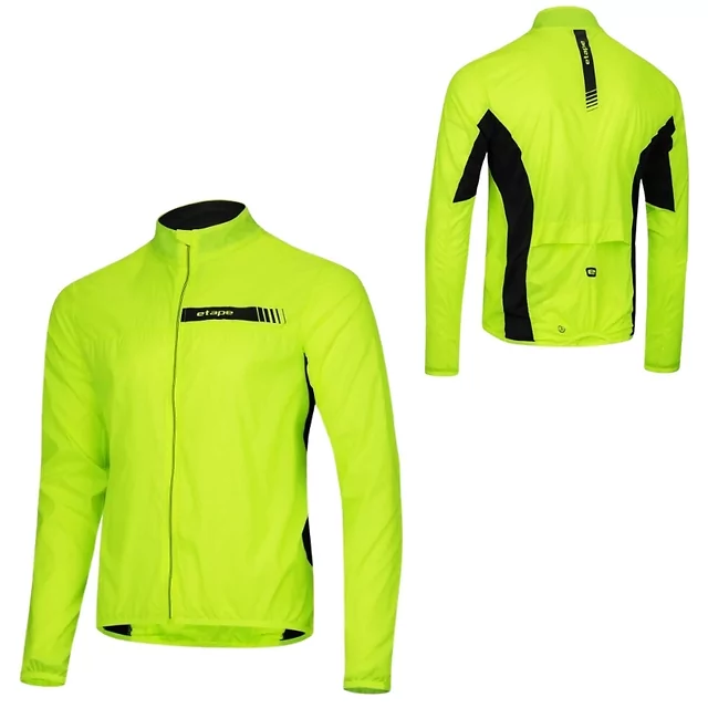 Men’s Windbreaker Etape Bora 2.0 - Black/Fluo Yellow - Fluorescent Yellow