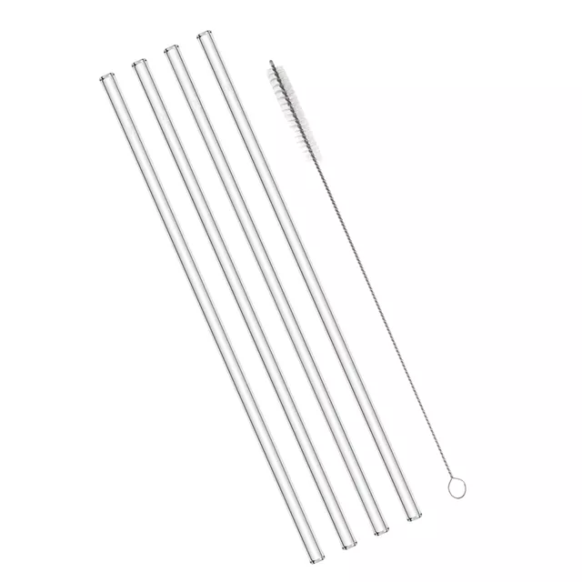 Replacement Straw Set for Insulated Tumblers w/ Cleaning Brush – 4 Pcs.