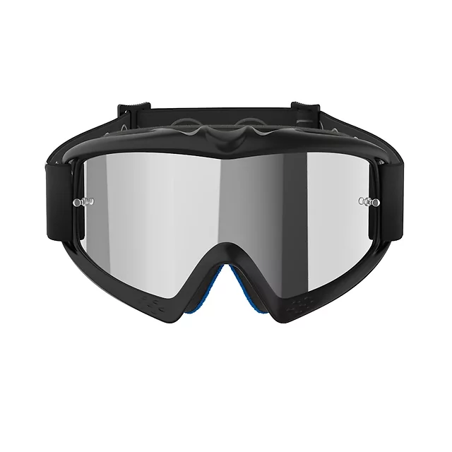 Children’s Motocross Goggles Alpinestars Vision Mirror Youth - Corp černá, zrcadlové stříbrné plexi