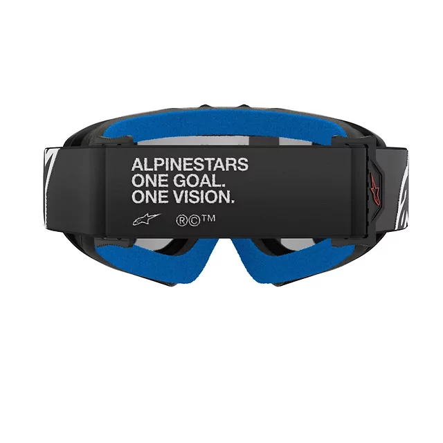 Children’s Motocross Goggles Alpinestars Vision Mirror Youth - Corp černá, zrcadlové stříbrné plexi