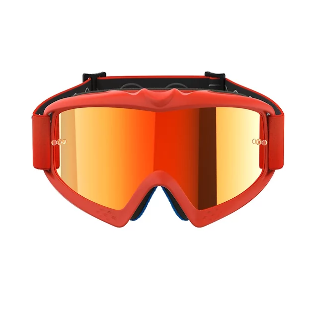 Children’s Motocross Goggles Alpinestars Vision Mirror Youth - Corp oranžová, zrcadlové červené plexi