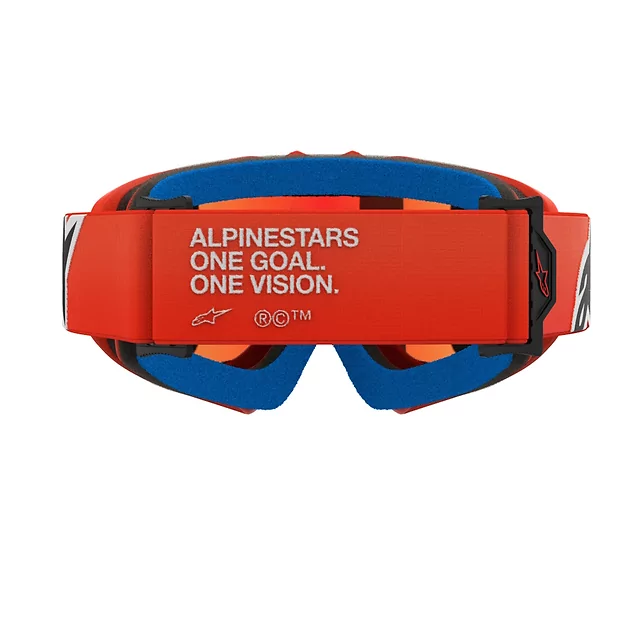 Children’s Motocross Goggles Alpinestars Vision Mirror Youth - Corp oranžová, zrcadlové červené plexi
