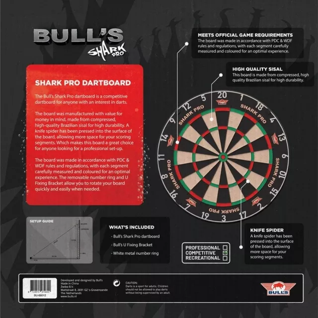 Sisal Dartboard Bull’s Shark Pro II