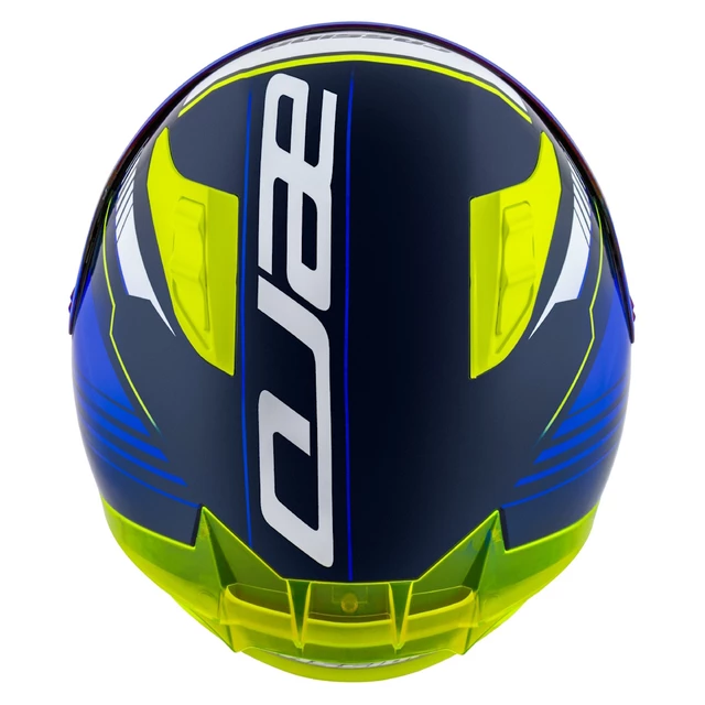 Motorcycle Helmet Cassida Aero Drome Blue/Fluo Yellow/Light Blue/White