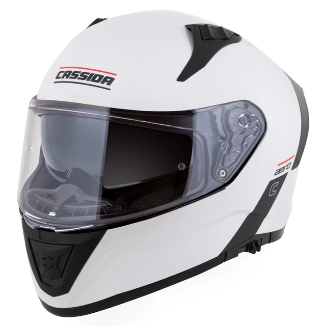 Motorcycle Helmet Cassida Aero Solid White/Black