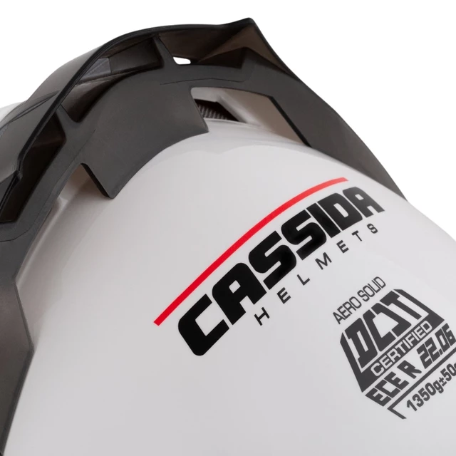 Motorcycle Helmet Cassida Aero Solid White/Black