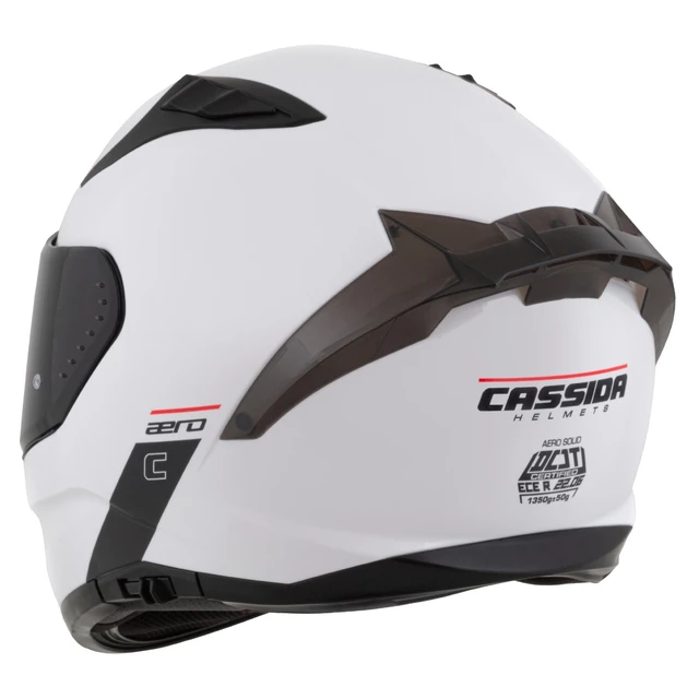 Motorcycle Helmet Cassida Aero Solid White/Black