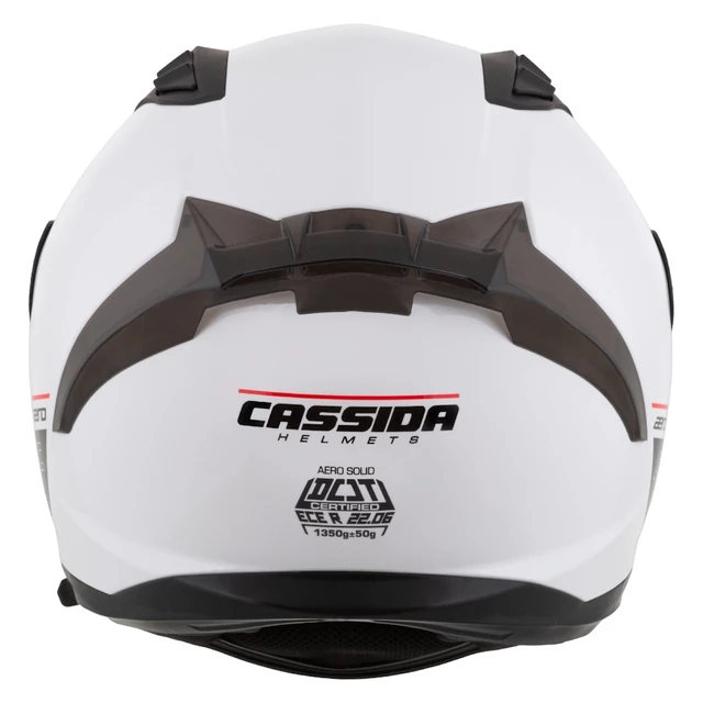 Motorcycle Helmet Cassida Aero Solid White/Black