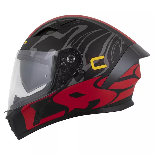Motorcycle Helmet Cassida Orbit Multivers Matte Black/Red/Gray/Yellow
