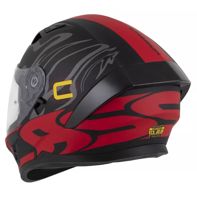 Motorcycle Helmet Cassida Orbit Multivers Matte Black/Red/Gray/Yellow