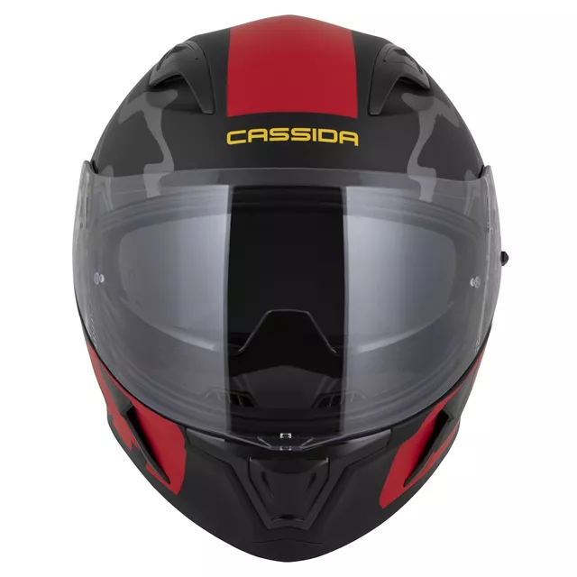 Motorcycle Helmet Cassida Orbit Multivers Matte Black/Red/Gray/Yellow