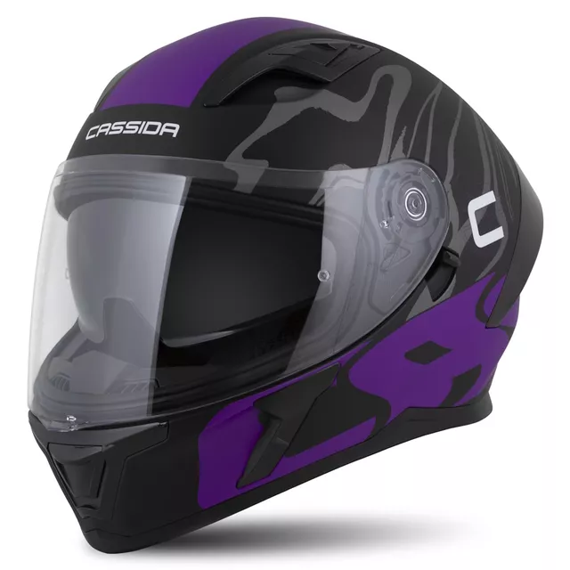 Motorcycle Helmet Cassida Orbit Multivers Matte Black/Purple/Gray/White