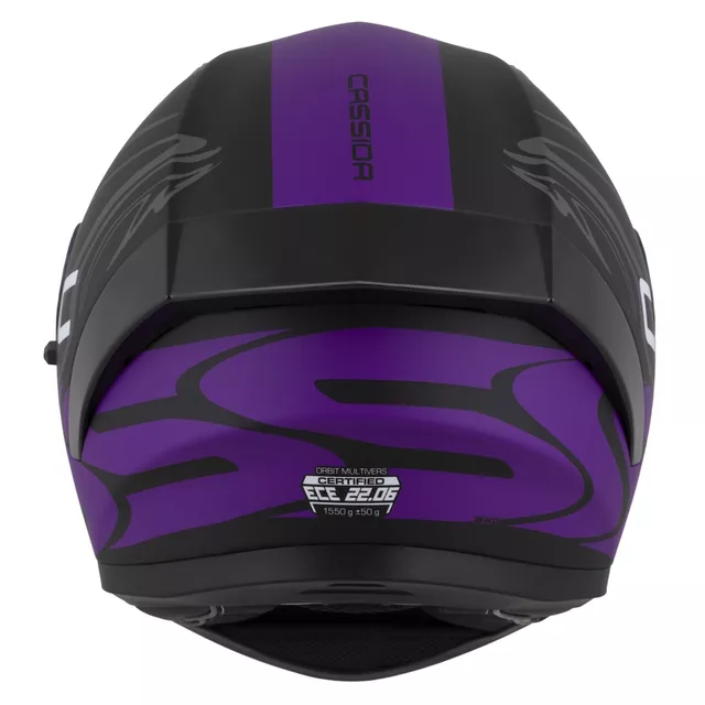 Motorcycle Helmet Cassida Orbit Multivers Matte Black/Purple/Gray/White