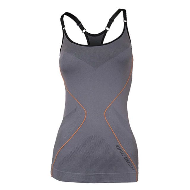 Ladies strap Top Brubeck FIT - Light Grey