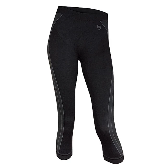 Women's 3/4 functional pants Brubeck FIT - Black