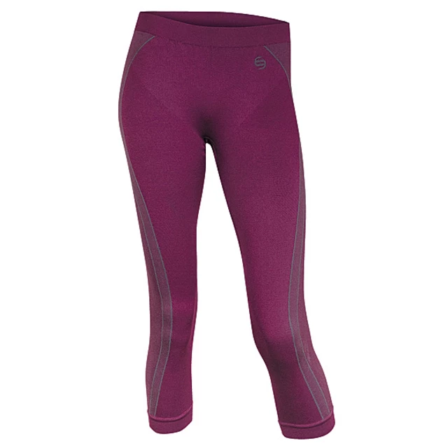 Women's 3/4 functional pants Brubeck FIT - Purple