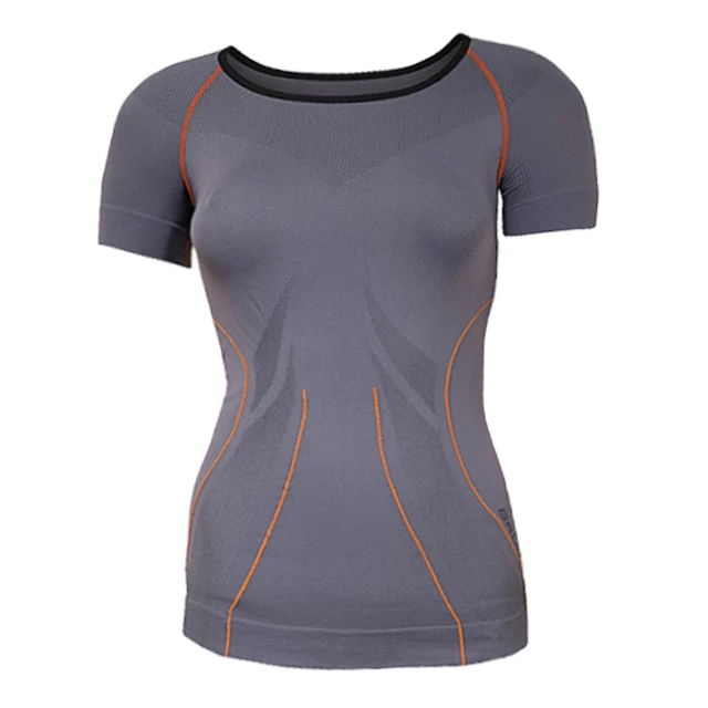 Lady's T-shirt Brubeck FIT short sleewe - Light Grey