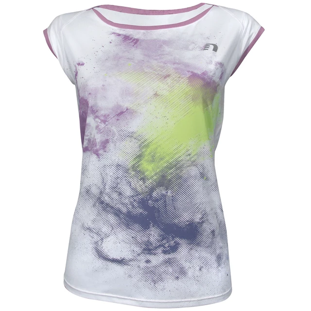 Women's sport shirt Newline Imotion Print Tee - White