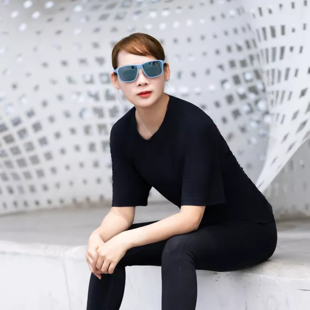 Polarized Sunglasses Altalist Kay L1 - černá s růžovými skly