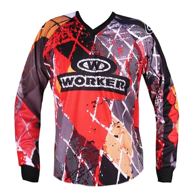Motocross jersey - Red Checked
