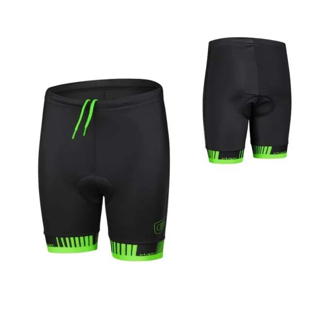 Children’s Cycling Shorts Etape Junior 2.0 - Black/Pink - Black/Green