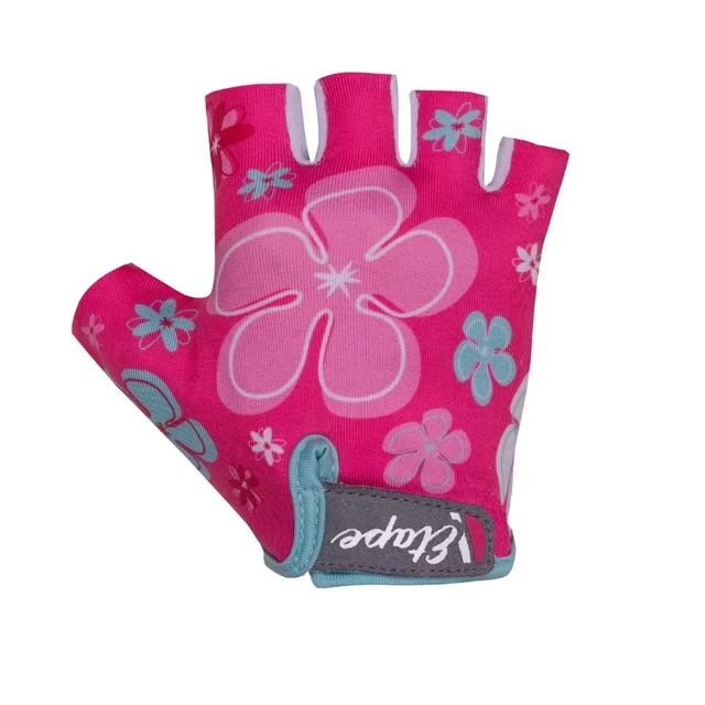 Children’s Cycling Gloves Etape Tiny - zelená (dino) - růžová/mint (květy)