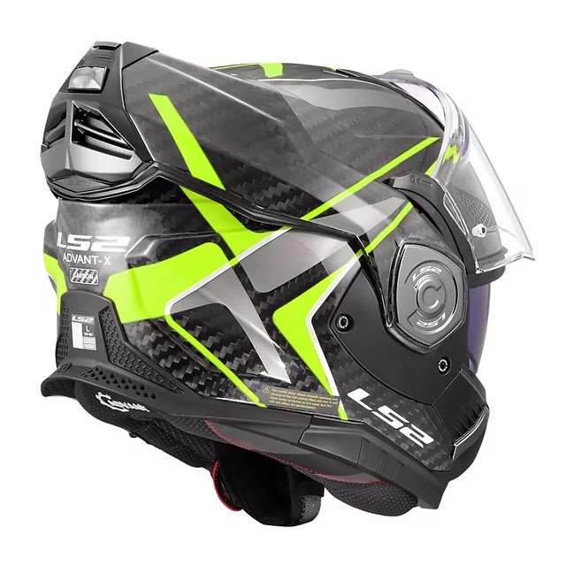 Flip-Up Motorcycle Helmet LS2 FF901 Advant X C Future II H-V Yellow P/J