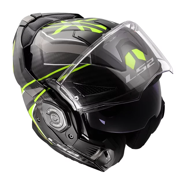 Flip-Up Motorcycle Helmet LS2 FF901 Advant X C Future II H-V Yellow P/J