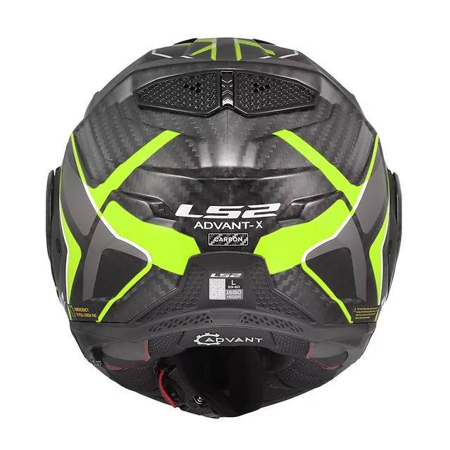 Flip-Up Motorcycle Helmet LS2 FF901 Advant X C Future II H-V Yellow P/J