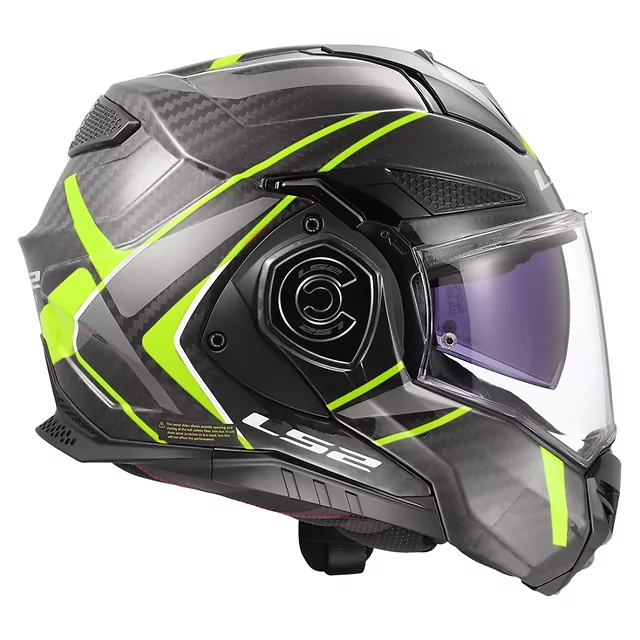 Flip-Up Motorcycle Helmet LS2 FF901 Advant X C Future II H-V Yellow P/J